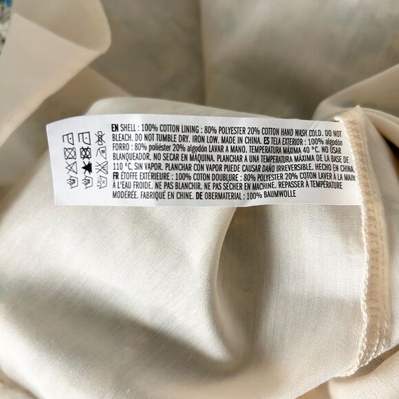 Tuckernuck Hyacinth House Quinn Blue Floral Mini Dress 100% Cotton Size XS - Picture 7 of 7